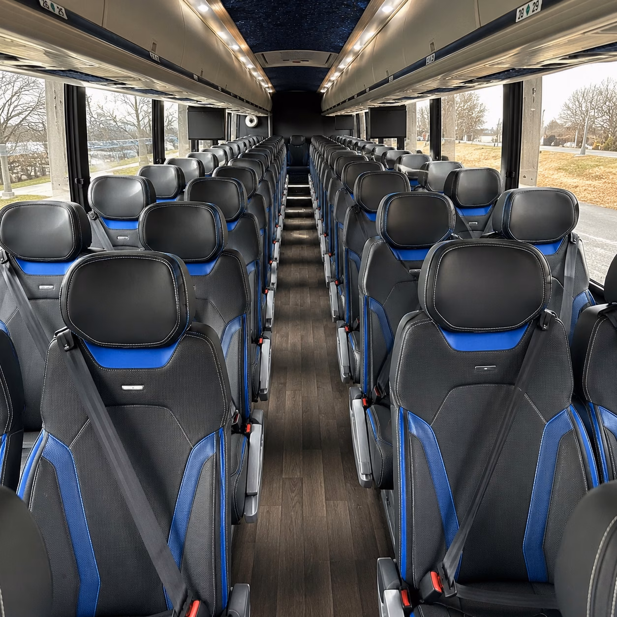 fort collins charter bus interior