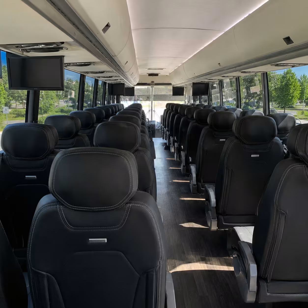 fort collins charter bus rental interior
