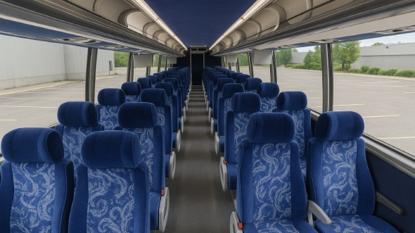 fort collins 50 passenger charter bus inside