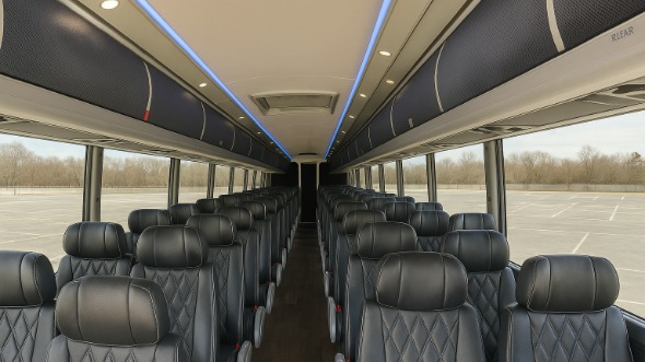 fort collins 54 passenger charter bus inside