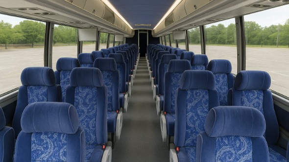 fort collins 55 passenger charter bus inside