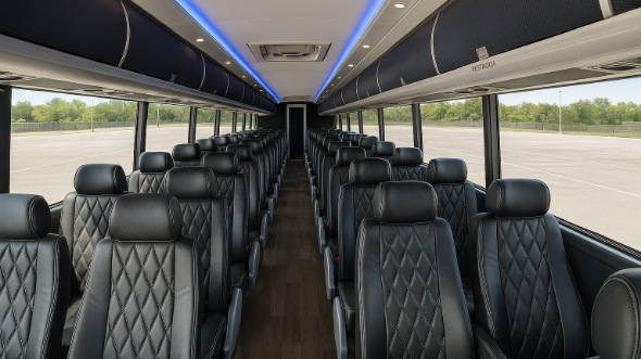 fort collins 56 passenger charter bus inside